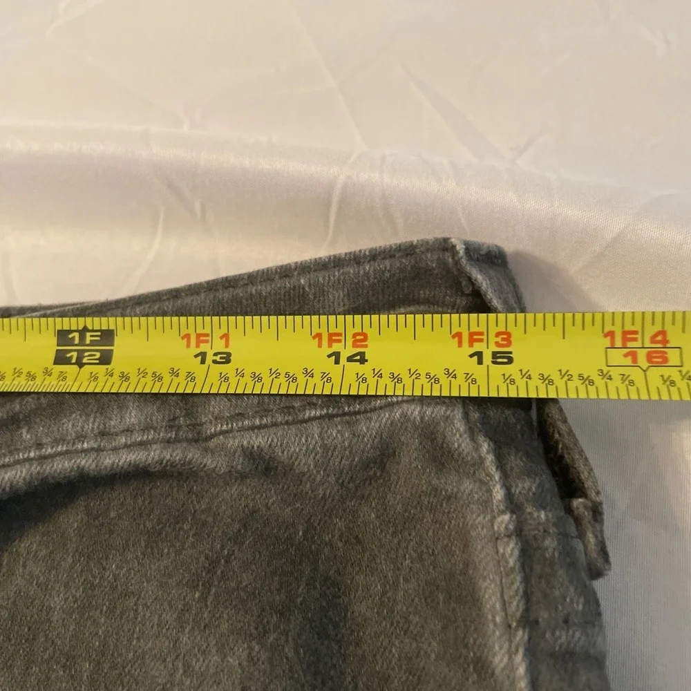 True Religion Rocco Skinny Jeans Mens 30 Faded Black Patched Denim Streetwear